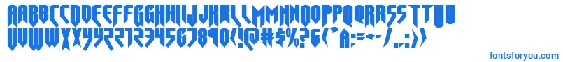 Шрифт Opusmagnusexpand – синие шрифты на белом фоне