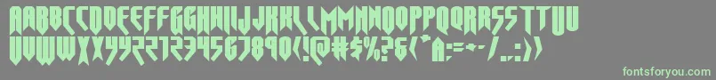 フォントOpusmagnusexpand – 灰色の背景に緑のフォント