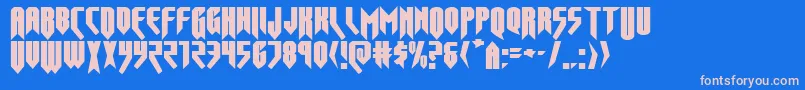 フォントOpusmagnusexpand – ピンクの文字、青い背景