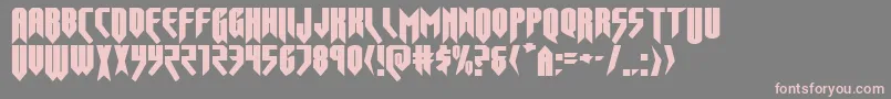 フォントOpusmagnusexpand – 灰色の背景にピンクのフォント