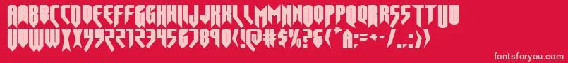 Opusmagnusexpand Font – Pink Fonts on Red Background
