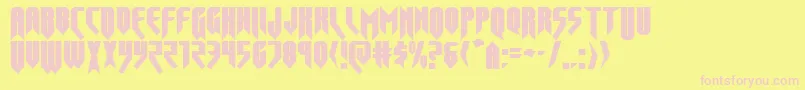 Opusmagnusexpand Font – Pink Fonts on Yellow Background