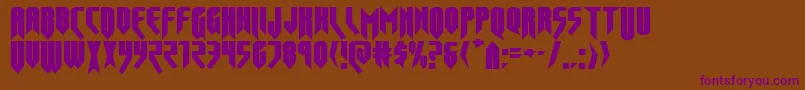 フォントOpusmagnusexpand – 紫色のフォント、茶色の背景
