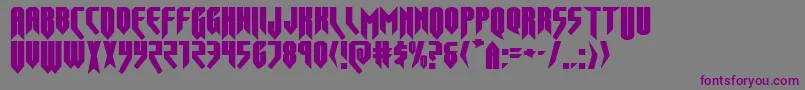 フォントOpusmagnusexpand – 紫色のフォント、灰色の背景