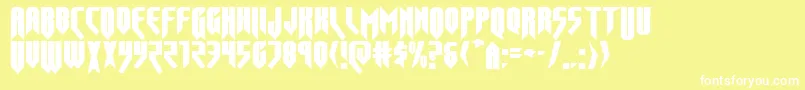 フォントOpusmagnusexpand – 黄色い背景に白い文字