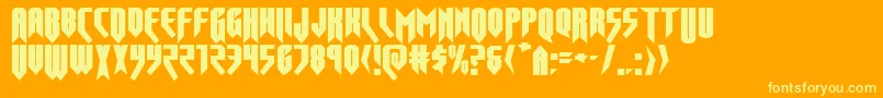 Opusmagnusexpand Font – Yellow Fonts on Orange Background