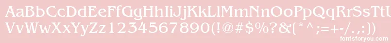 Beng-fontti – valkoiset fontit vaaleanpunaisella taustalla