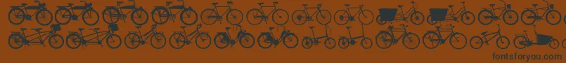 Bikes Font – Black Fonts on Brown Background