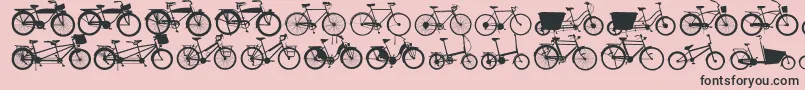 Bikes Font – Black Fonts on Pink Background