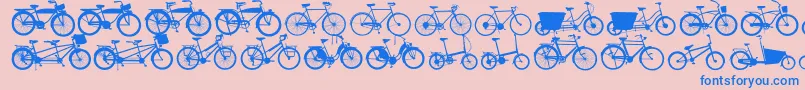 Police Bikes – polices bleues sur fond rose