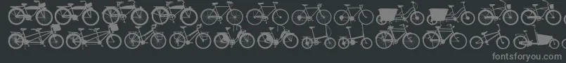 Bikes-Schriftart – Graue Schriften auf schwarzem Hintergrund