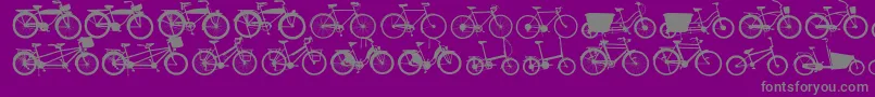 Bikes Font – Gray Fonts on Purple Background