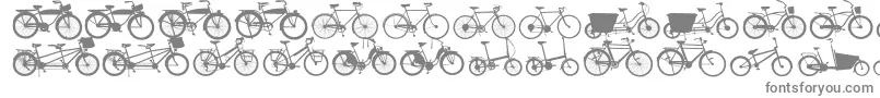 Bikes Font – Gray Fonts on White Background