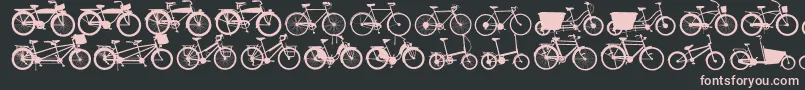 Bikes Font – Pink Fonts on Black Background