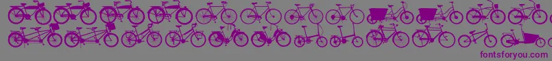 Bikes Font – Purple Fonts on Gray Background