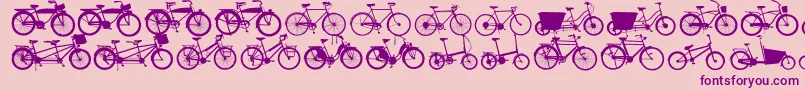 Bikes Font – Purple Fonts on Pink Background