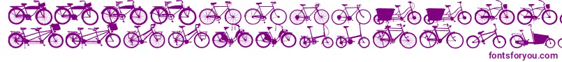 Bikes Font – Purple Fonts on White Background