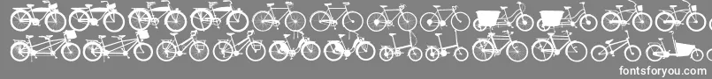 Bikes-Schriftart – Weiße Schriften auf grauem Hintergrund