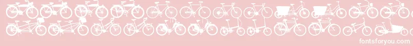 Bikes Font – White Fonts on Pink Background