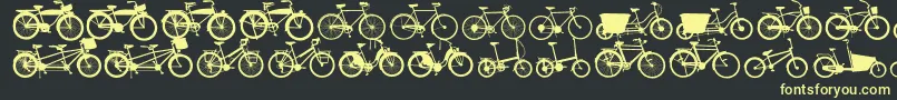 Bikes Font – Yellow Fonts on Black Background