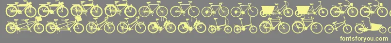 Bikes Font – Yellow Fonts on Gray Background