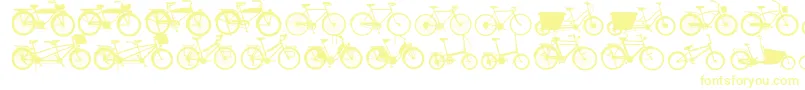 Bikes Font – Yellow Fonts on White Background