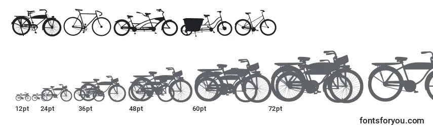 Größen der Schriftart Bikes (113691)