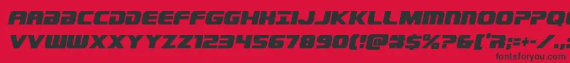 Dekarangercondital Font – Black Fonts on Red Background