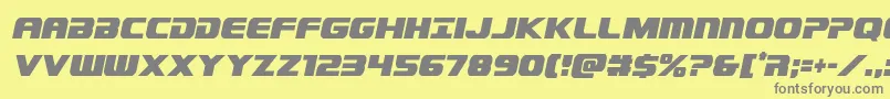 Dekarangercondital Font – Gray Fonts on Yellow Background