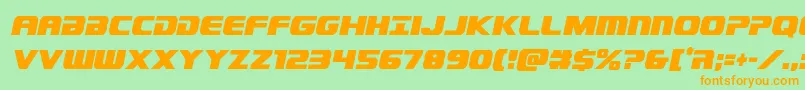 Dekarangercondital Font – Orange Fonts on Green Background