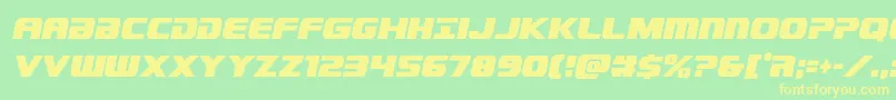 Dekarangercondital Font – Yellow Fonts on Green Background