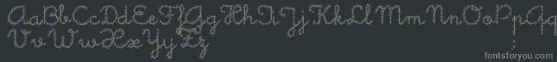Шрифт LittleDaisy – серые шрифты на чёрном фоне
