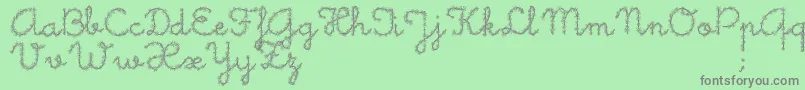 LittleDaisy Font – Gray Fonts on Green Background