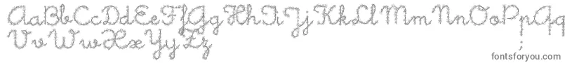 LittleDaisy-fontti – harmaat kirjasimet valkoisella taustalla