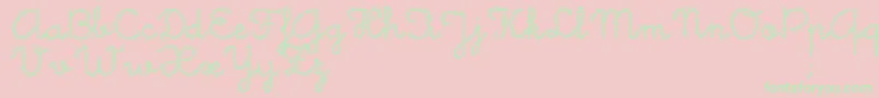 LittleDaisy Font – Green Fonts on Pink Background