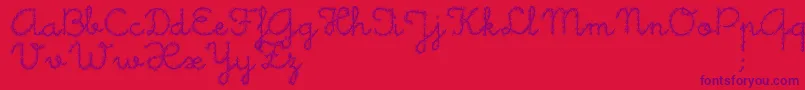 LittleDaisy Font – Purple Fonts on Red Background