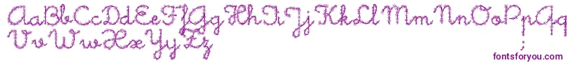 LittleDaisy Font – Purple Fonts on White Background