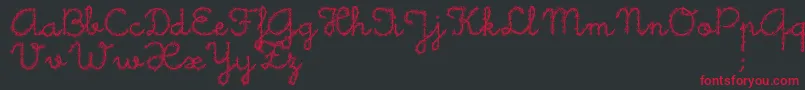 LittleDaisy Font – Red Fonts on Black Background