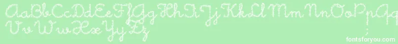 LittleDaisy Font – White Fonts on Green Background