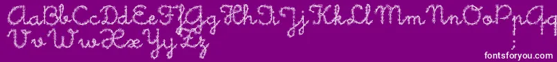 LittleDaisy Font – White Fonts on Purple Background