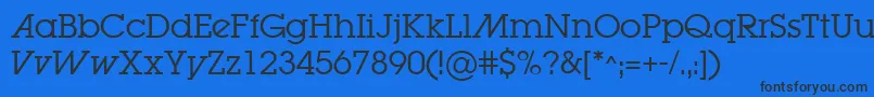 LugabookadBook Font – Black Fonts on Blue Background