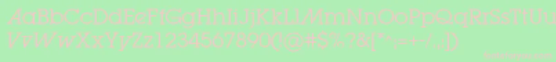 LugabookadBook Font – Pink Fonts on Green Background