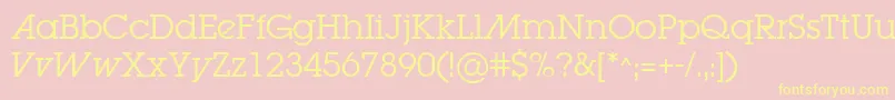 LugabookadBook Font – Yellow Fonts on Pink Background