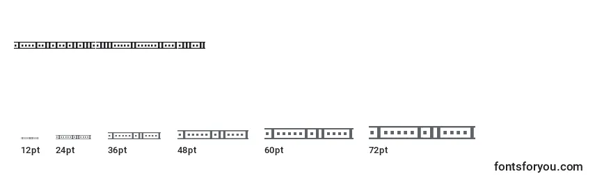 Размеры шрифта Binx01s