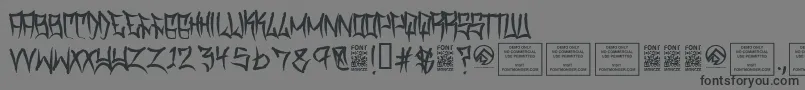 フォントTraviscountyRegular – 黒い文字の灰色の背景