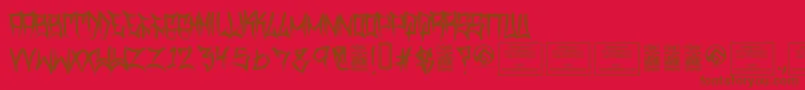 Police TraviscountyRegular – polices brunes sur fond rouge
