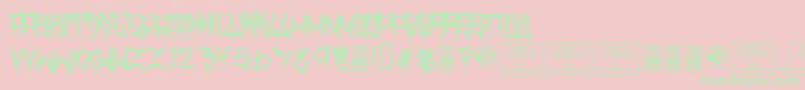 TraviscountyRegular Font – Green Fonts on Pink Background