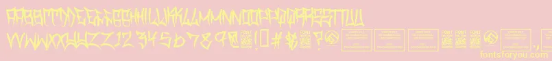 TraviscountyRegular Font – Yellow Fonts on Pink Background