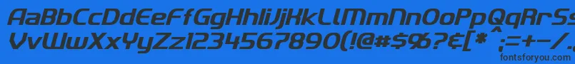 ImakiItalic Font – Black Fonts on Blue Background