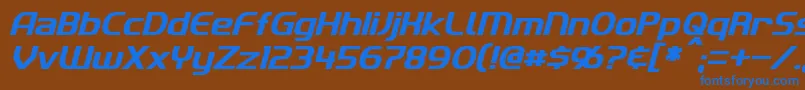 Шрифт ImakiItalic – синие шрифты на коричневом фоне